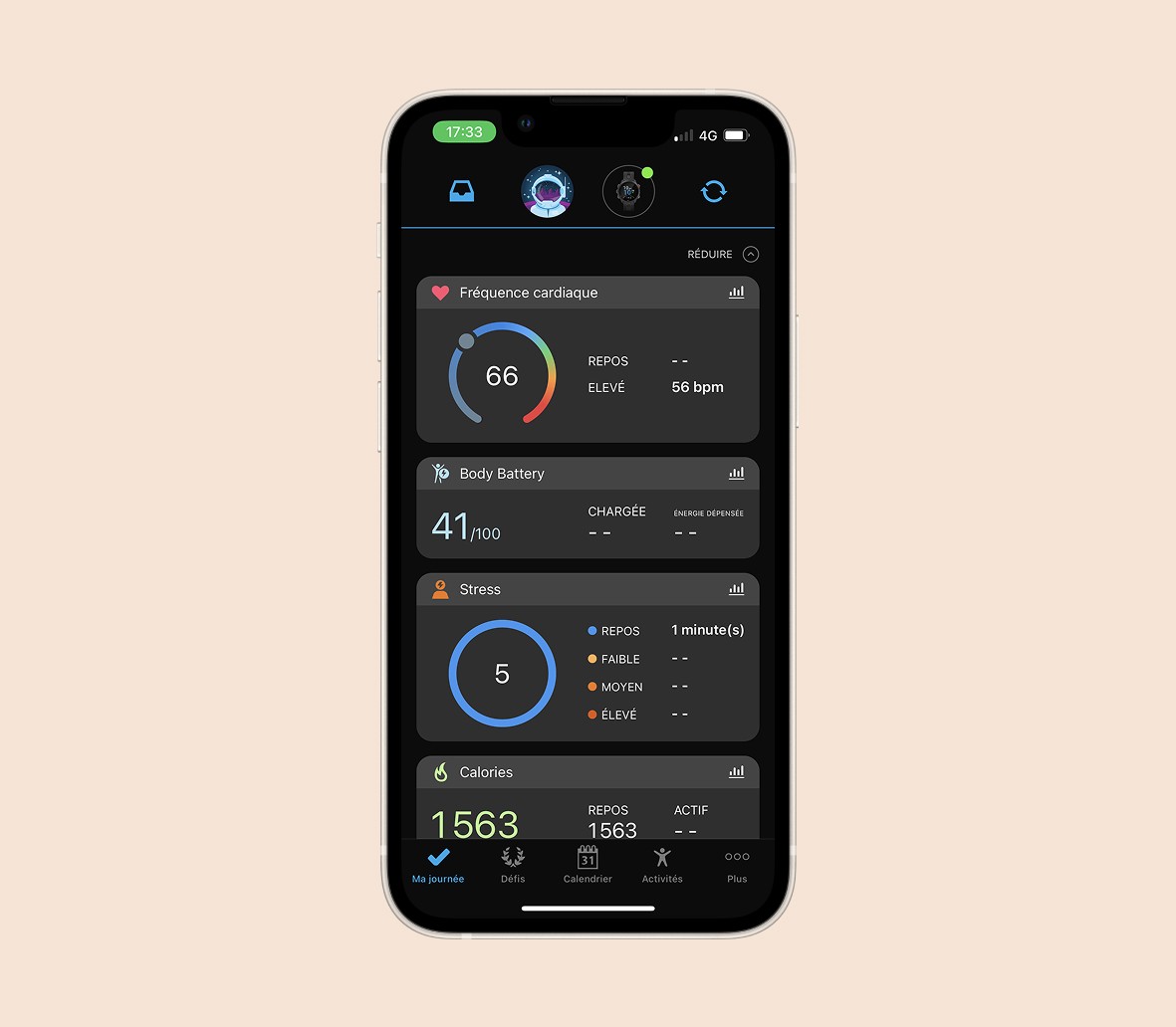 Version actuelle de l'application au moment où j'ai travaillé sur ce projet